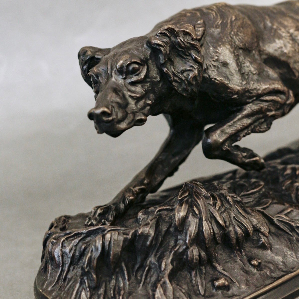 Sculpture - Spaniel Dog "sultan" , Pierre - Jules Mêne (1810-1879) - Bronze-photo-2