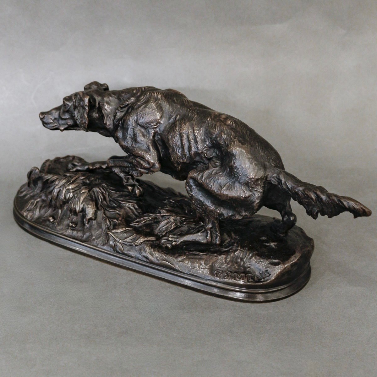 Sculpture - Spaniel Dog "sultan" , Pierre - Jules Mêne (1810-1879) - Bronze-photo-4