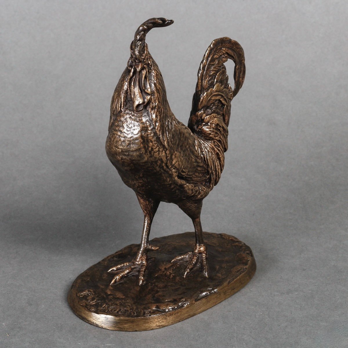 Sculpture - Le Coq , Pierre - Jules Mêne (1810-1879) - Bronze-photo-1