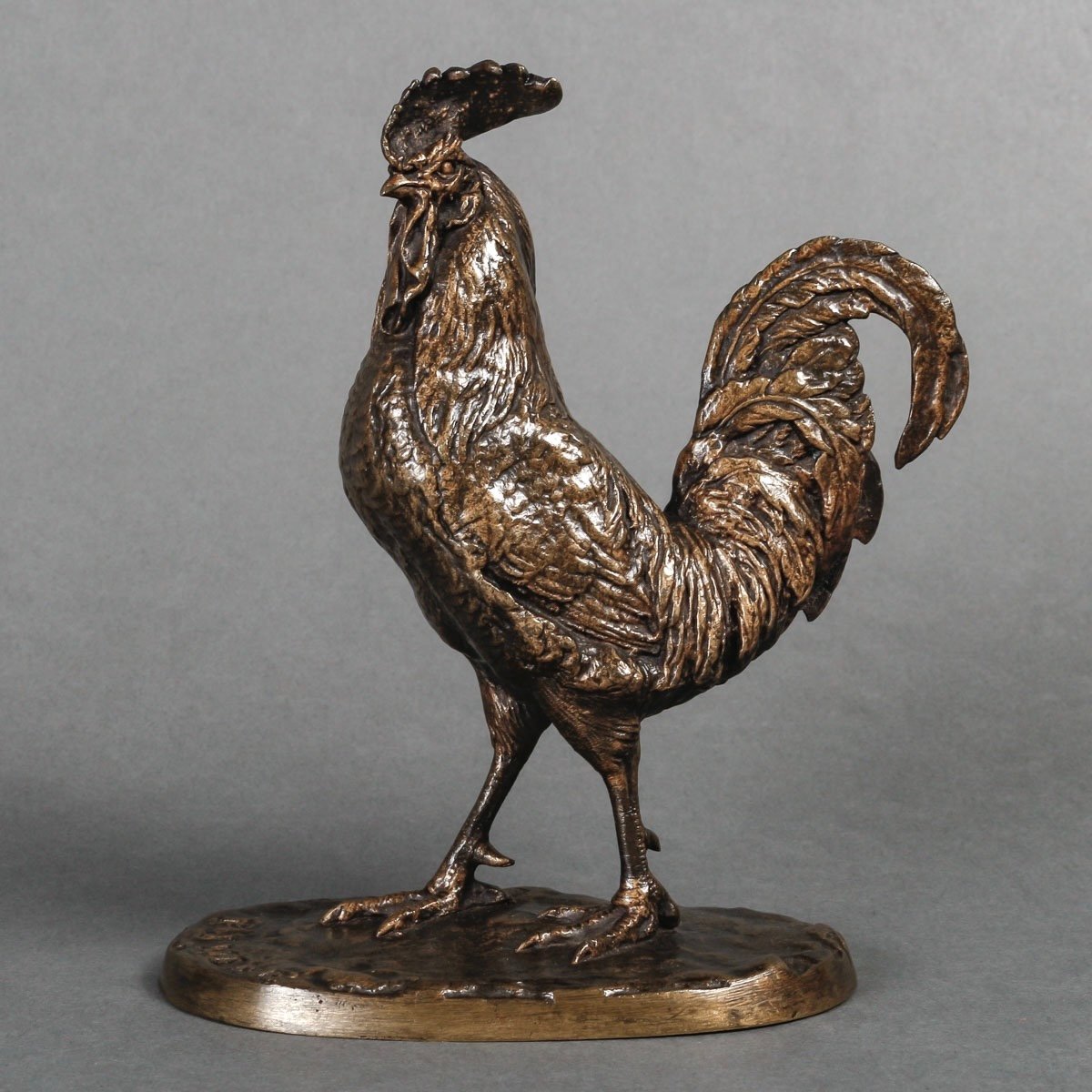 Sculpture - Le Coq , Pierre - Jules Mêne (1810-1879) - Bronze