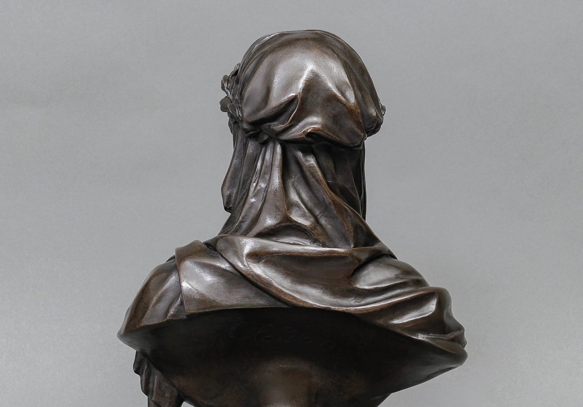 Sculpture - La Grande Prêtresse  "Vestale" , Clodion (1738-1814) - Bronze-photo-5