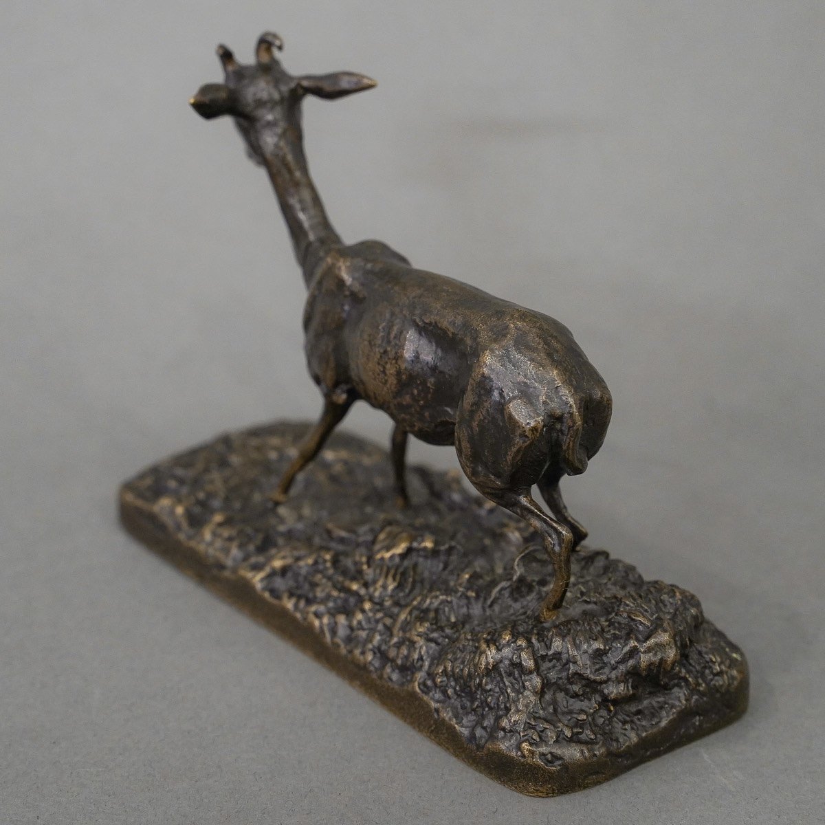 Sculpture - Gazelle , Pierre - Jules Mêne (1810-1879) - Bronze-photo-2