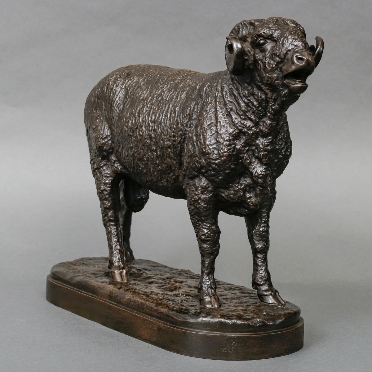 Sculpture - Ram , Isidore Jules Bonheur (1827-1901) / "peyrol" - Bronze-photo-3