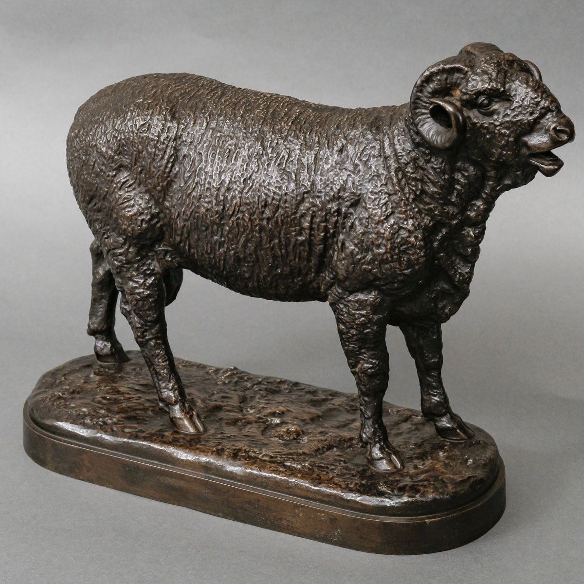 Sculpture - Ram , Isidore Jules Bonheur (1827-1901) / "peyrol" - Bronze-photo-1