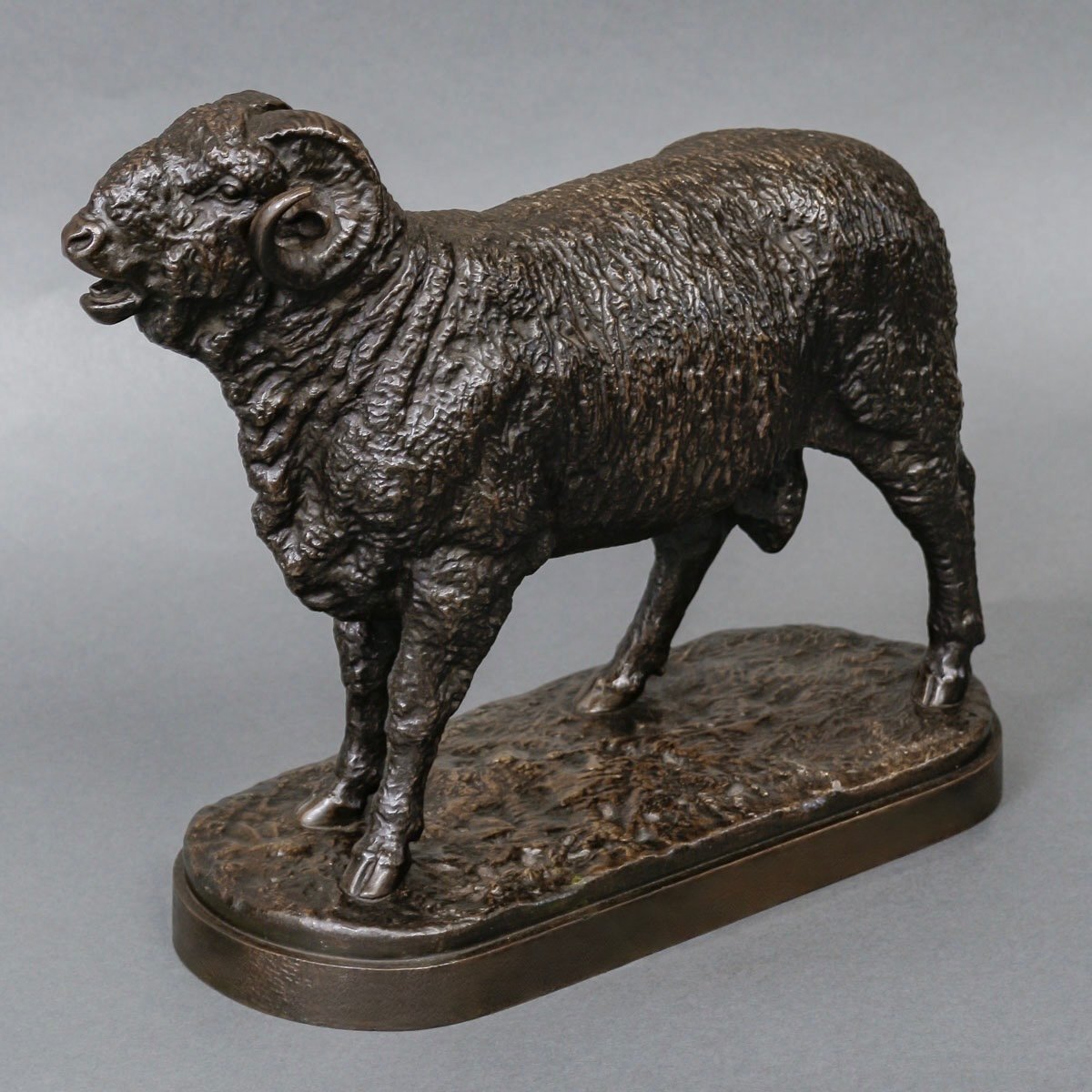 Sculpture - Ram , Isidore Jules Bonheur (1827-1901) / "peyrol" - Bronze-photo-2
