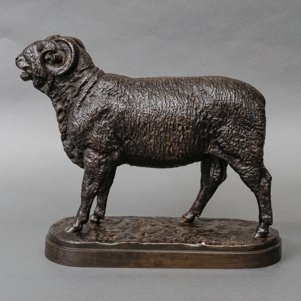 Sculpture - Ram , Isidore Jules Bonheur (1827-1901) / "peyrol" - Bronze-photo-3