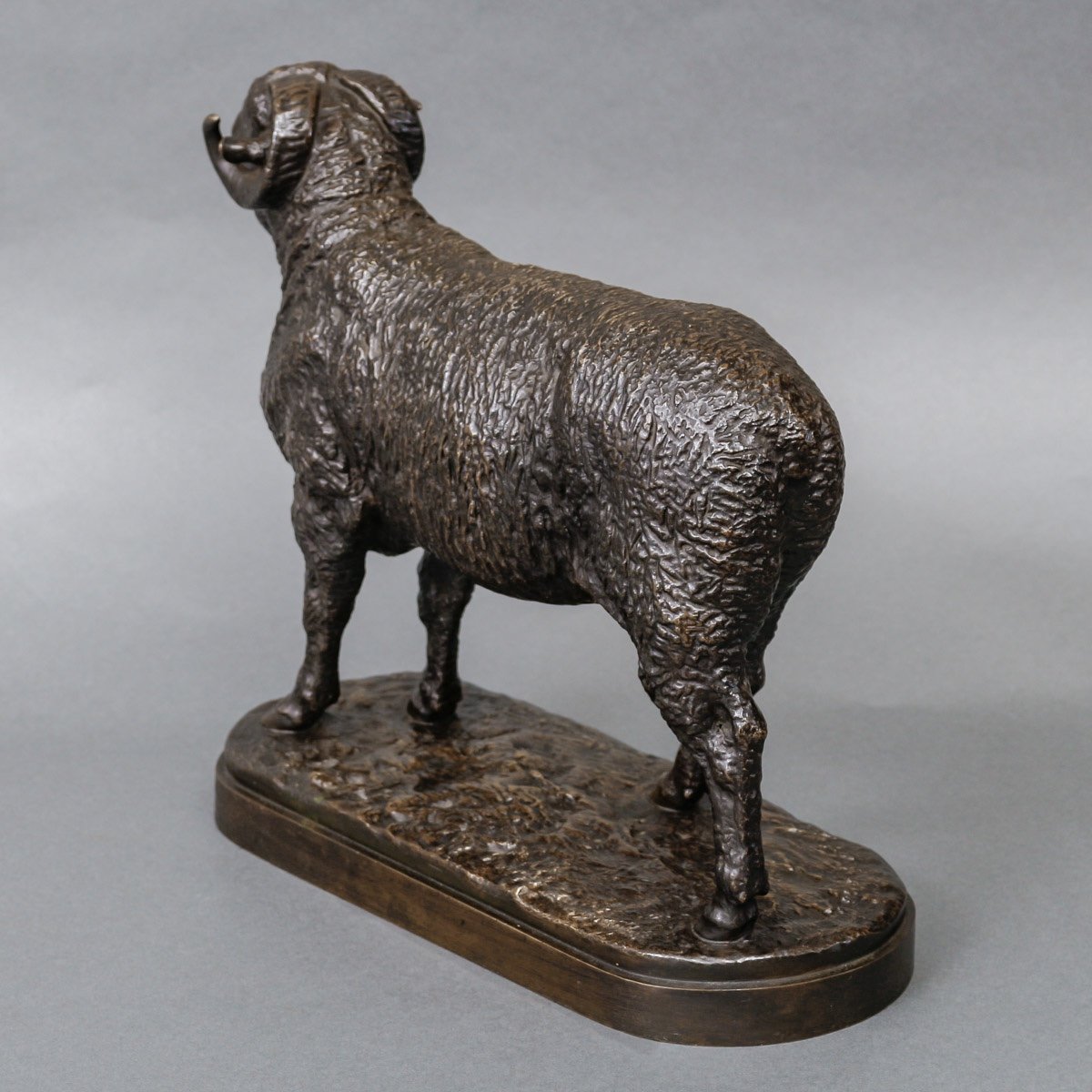 Sculpture - Ram , Isidore Jules Bonheur (1827-1901) / "peyrol" - Bronze-photo-4