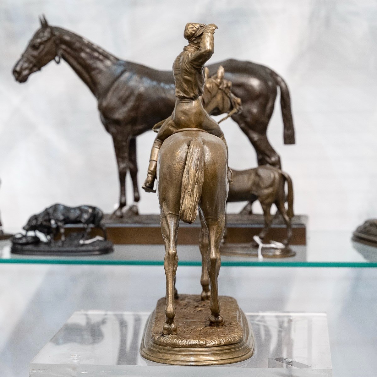 Sculpture - Jockey And His Horse " Before The Race " , Jules Moigniez (1835-1894) - Bronze-photo-5