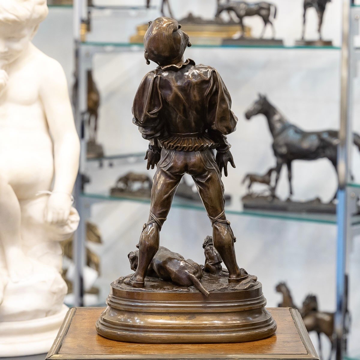 Sculpture - " Sont Ils Gentis " , Alfred Barye (1839-1895) - Bronze-photo-1