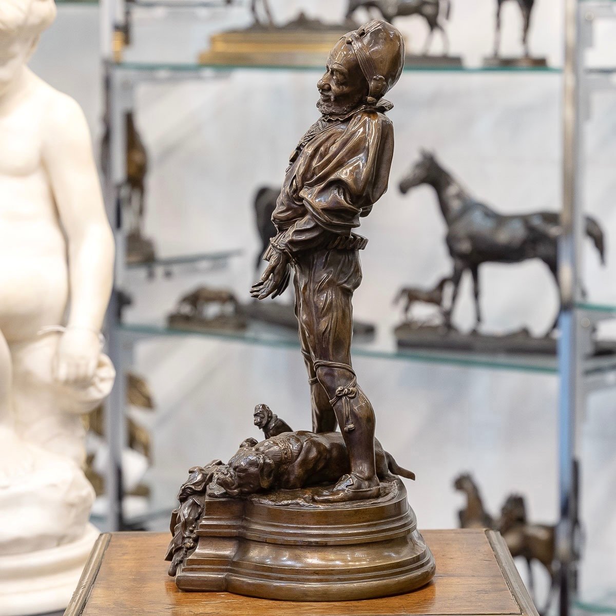 Sculpture - " Sont Ils Gentis " , Alfred Barye (1839-1895) - Bronze-photo-2