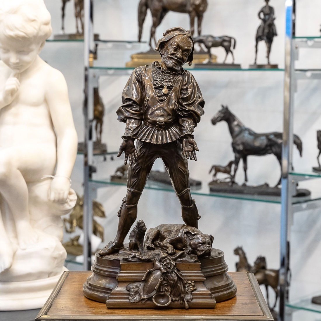 Sculpture - " Sont Ils Gentis " , Alfred Barye (1839-1895) - Bronze