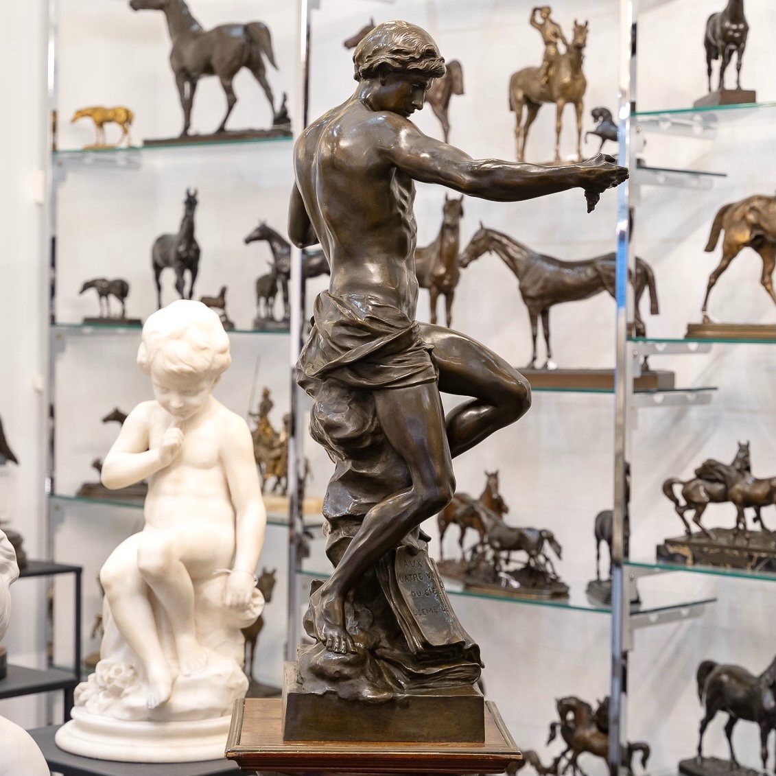 Sculpture - " The Sower Of Ideas" , Emile - Louis Picault (1833-1915) - Bronze -photo-4