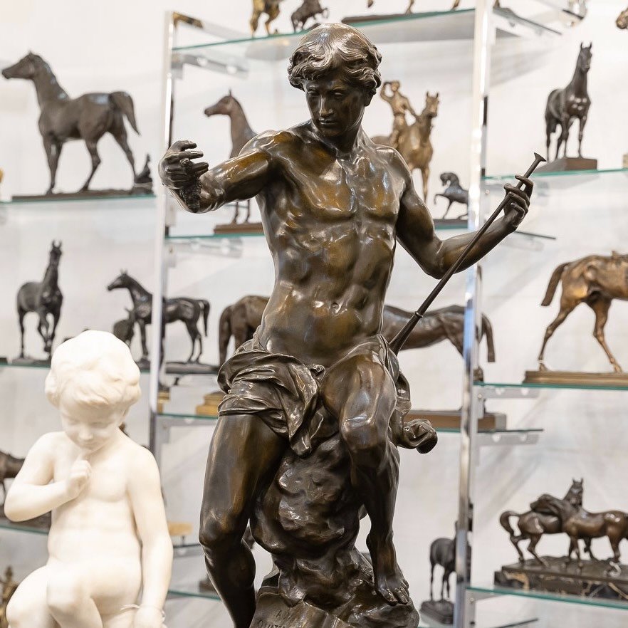 Sculpture - " The Sower Of Ideas" , Emile - Louis Picault (1833-1915) - Bronze -photo-2