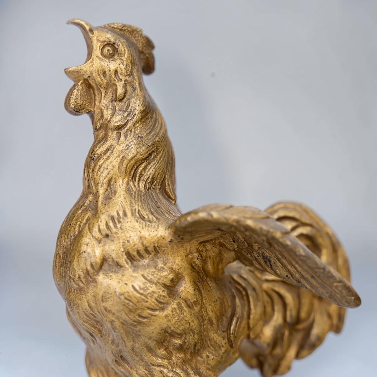 Sculpture - Le Coq , Oscar Ruffoni (1874-1946) - Bronze-photo-3