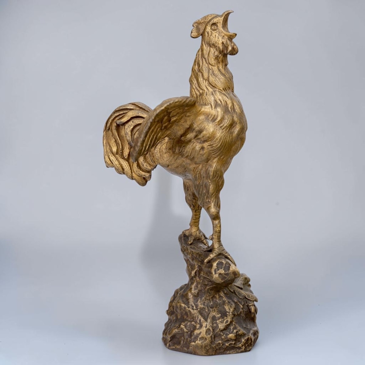 Sculpture - Le Coq , Oscar Ruffoni (1874-1946) - Bronze-photo-4