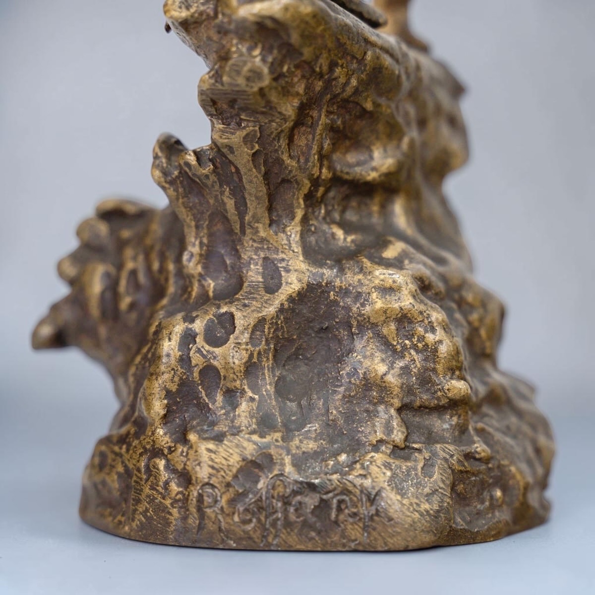 Sculpture - Le Coq , Oscar Ruffoni (1874-1946) - Bronze-photo-3
