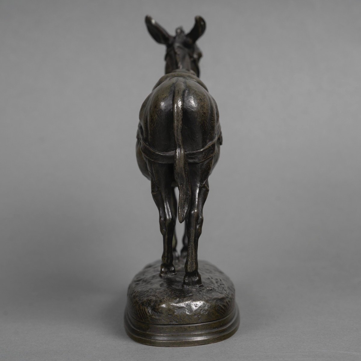 Sculpture - Donkey  , Alfred Barye (1839-1895) - Bronze-photo-4