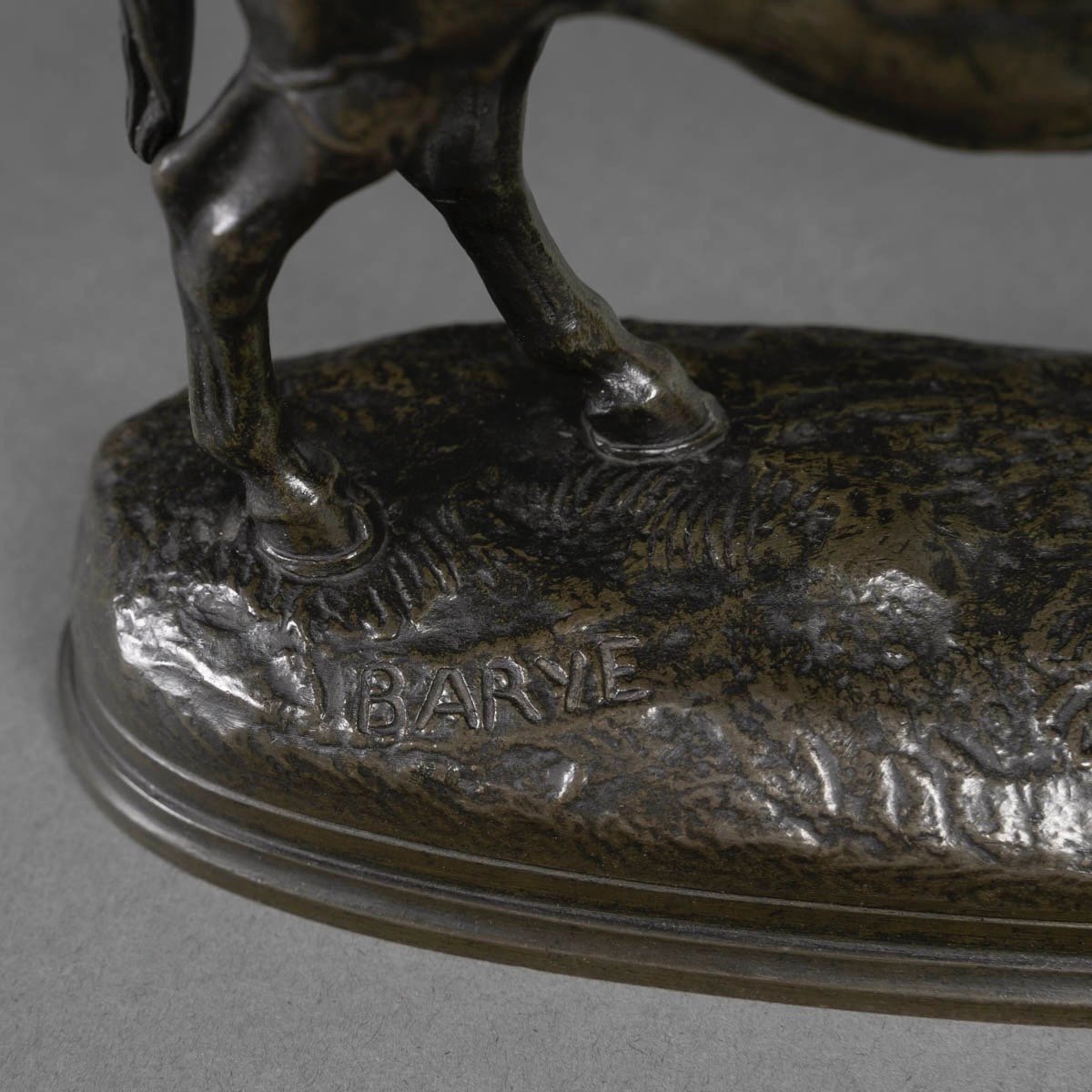 Sculpture - Donkey  , Alfred Barye (1839-1895) - Bronze-photo-5