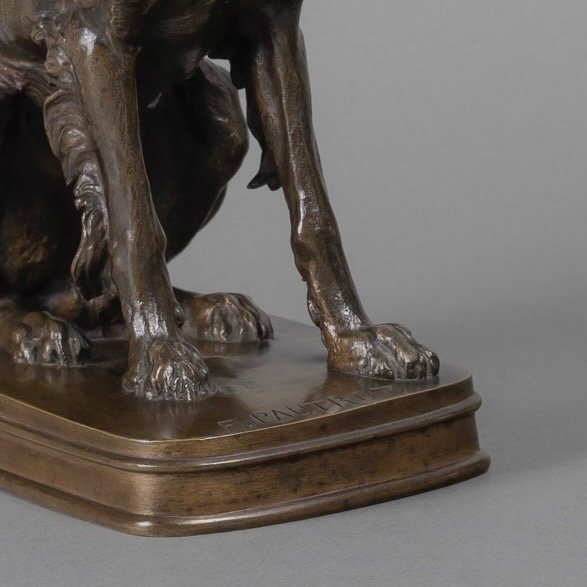 Sculpture - Dog With Duck , Ferdinand Pautrot (1832 - 1874) - Bronze-photo-6