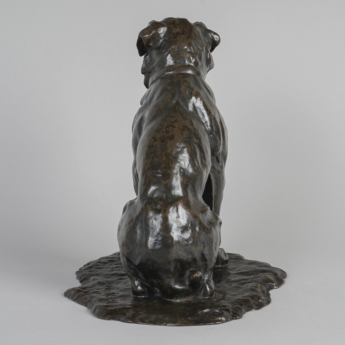 Sculpture  - Chien Assis , Jacques Nam (1881-1974) - Bronze-photo-1