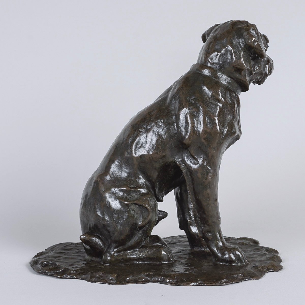 Sculpture  - Chien Assis , Jacques Nam (1881-1974) - Bronze-photo-3