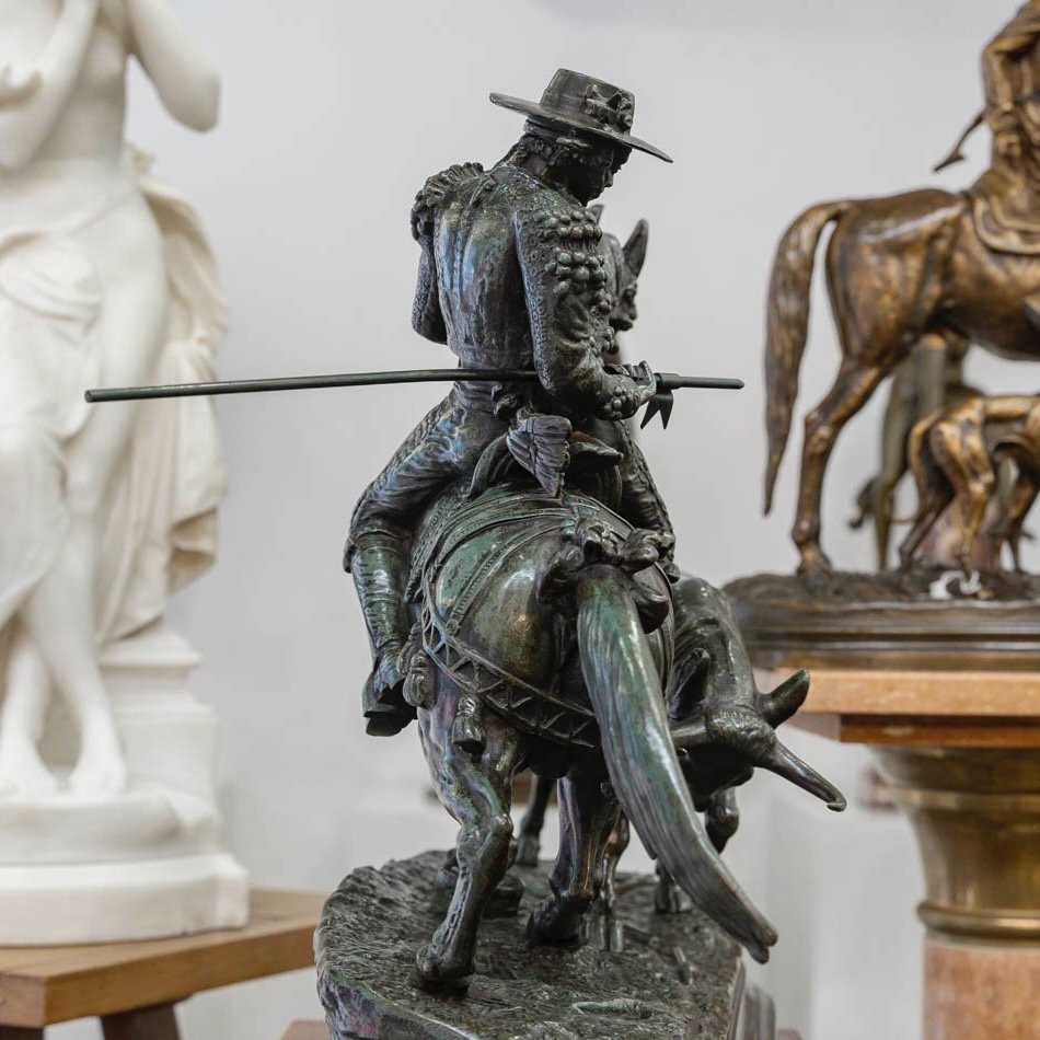 Bronze Group " Picador And His Bull ", Paul - Edouard Delabrierre (1829-1912)-photo-4