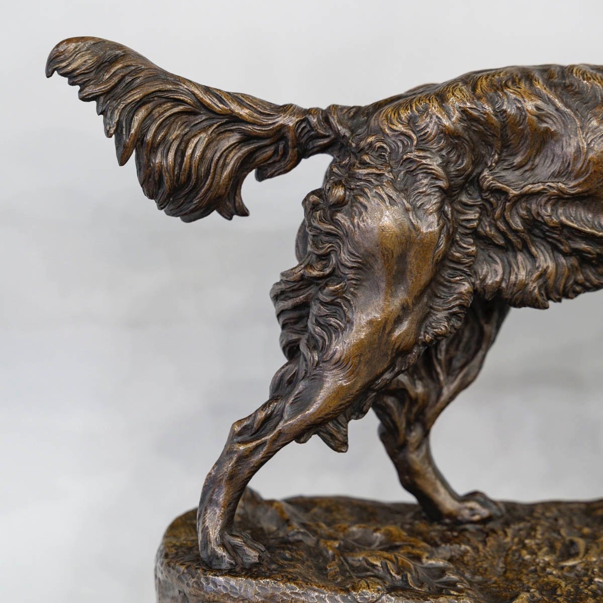 Sculpture - Dog With Game , Jules Moigniez (1835-1894) - Bronze -photo-2