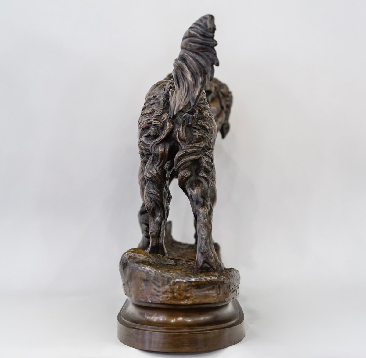 Sculpture - Dog With Game , Jules Moigniez (1835-1894) - Bronze -photo-4