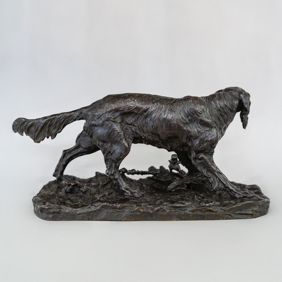 Sculpture - Chien De Chasse Setter , Pierre- Jules Mêne (1810-1879) - Bronze-photo-2