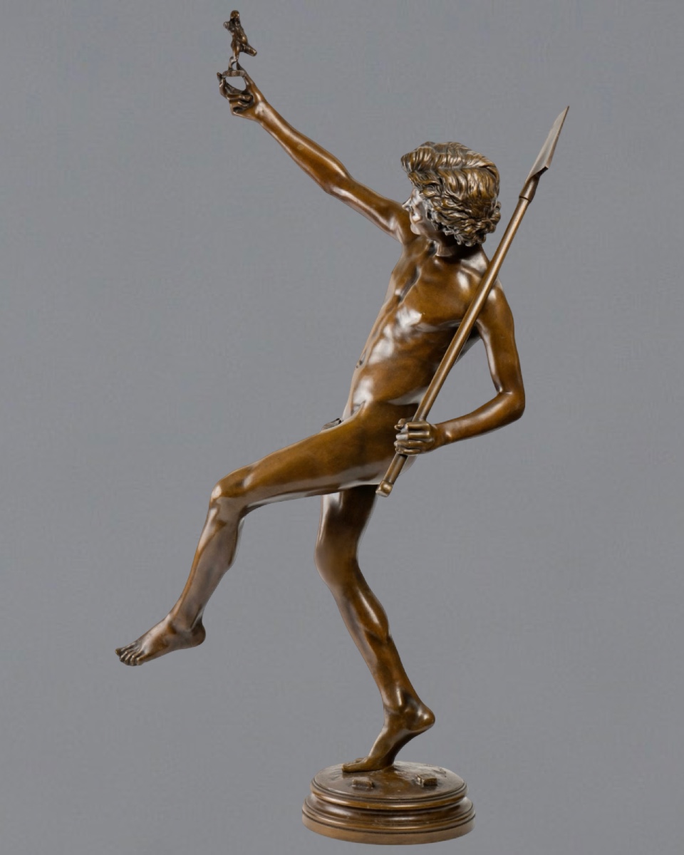 Sculpture Bronze - A Find In Pompeii , Hippolyte Alexandre Moulin (1832-1884) -photo-1