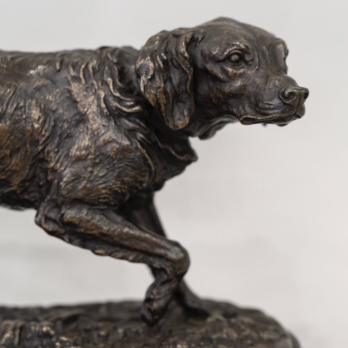 Sculpture - Chien Épagneul Français Fabio N°2 , Pierre - Jules Mêne (1810-1879) - Bronze-photo-2