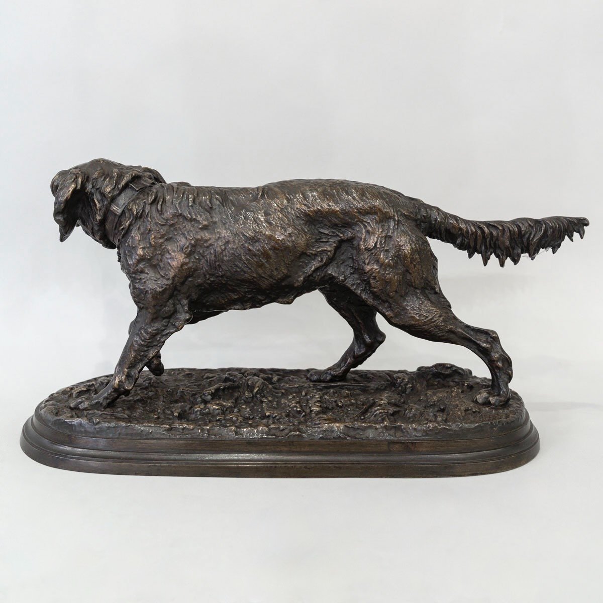 Sculpture - Chien Épagneul Français Fabio N°2 , Pierre - Jules Mêne (1810-1879) - Bronze-photo-4