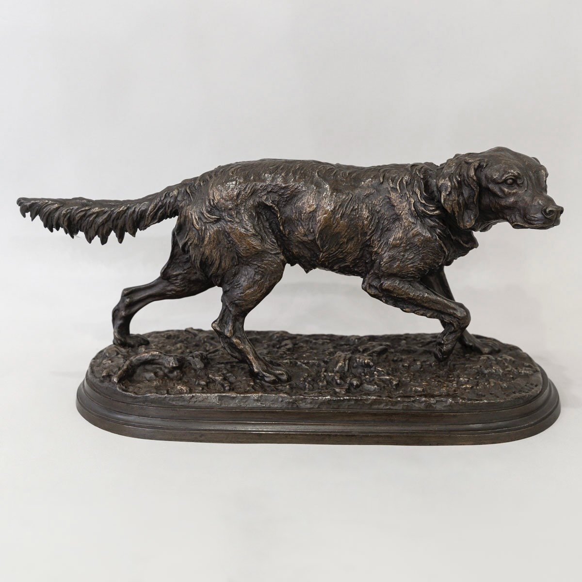 Sculpture - Chien Épagneul Français Fabio N°2 , Pierre - Jules Mêne (1810-1879) - Bronze