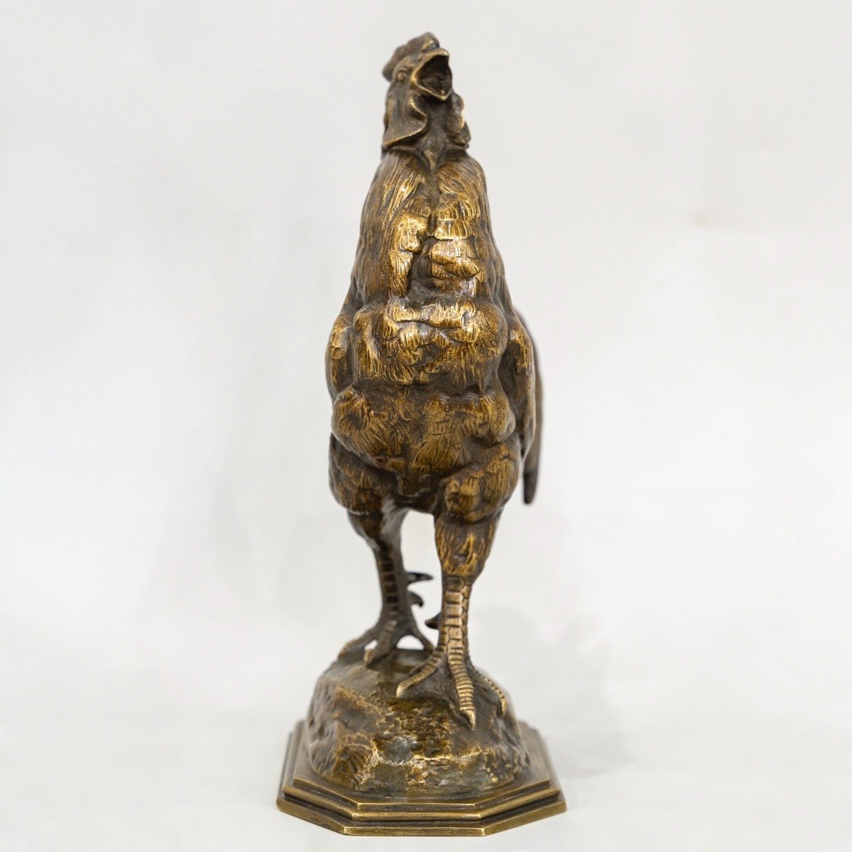 Sculpture - The Rooster , Alfred Barye (1839-1895) - Bronze-photo-4