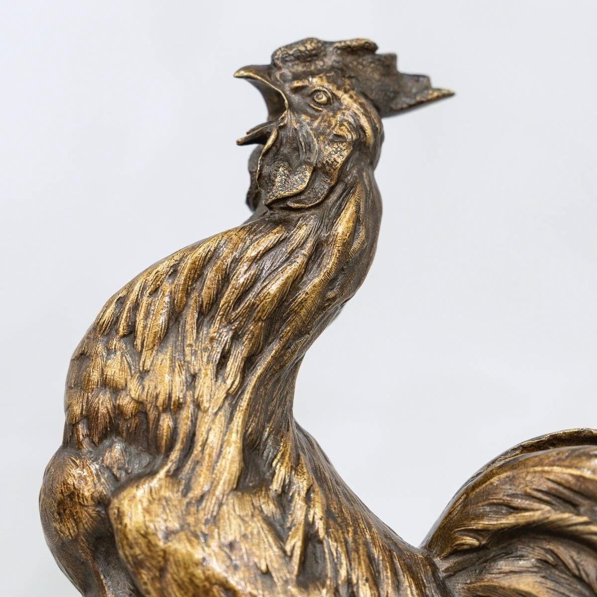 Sculpture - The Rooster , Alfred Barye (1839-1895) - Bronze-photo-3