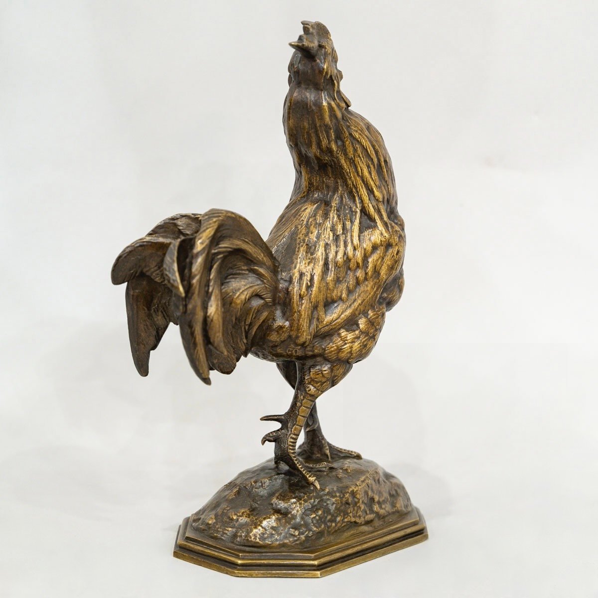 Sculpture - The Rooster , Alfred Barye (1839-1895) - Bronze-photo-3