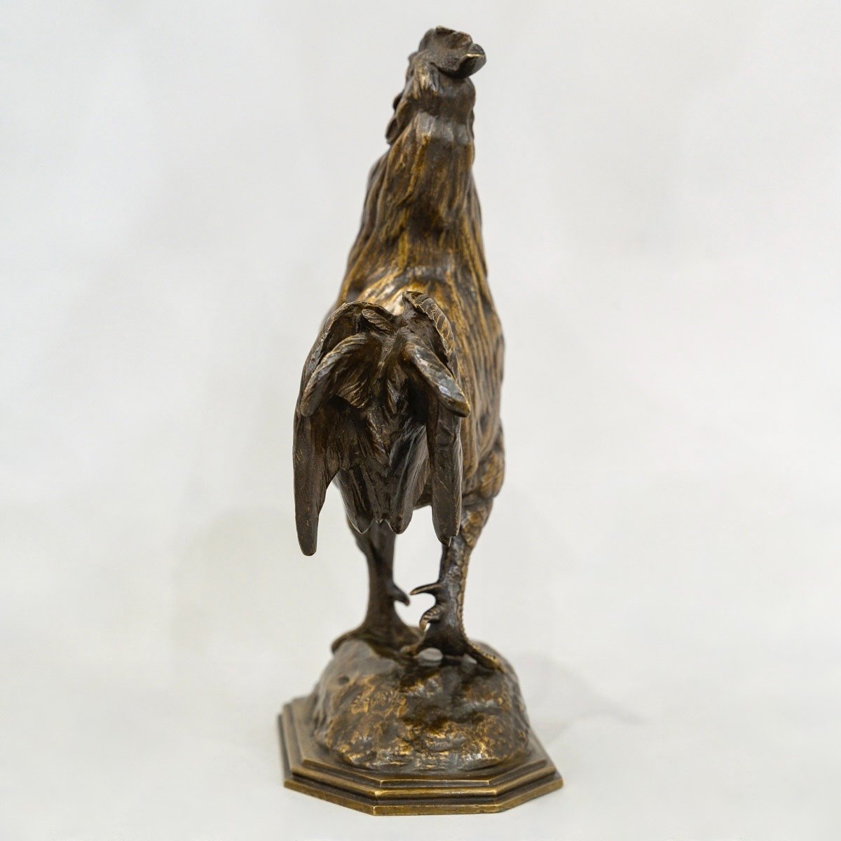 Sculpture - The Rooster , Alfred Barye (1839-1895) - Bronze-photo-4