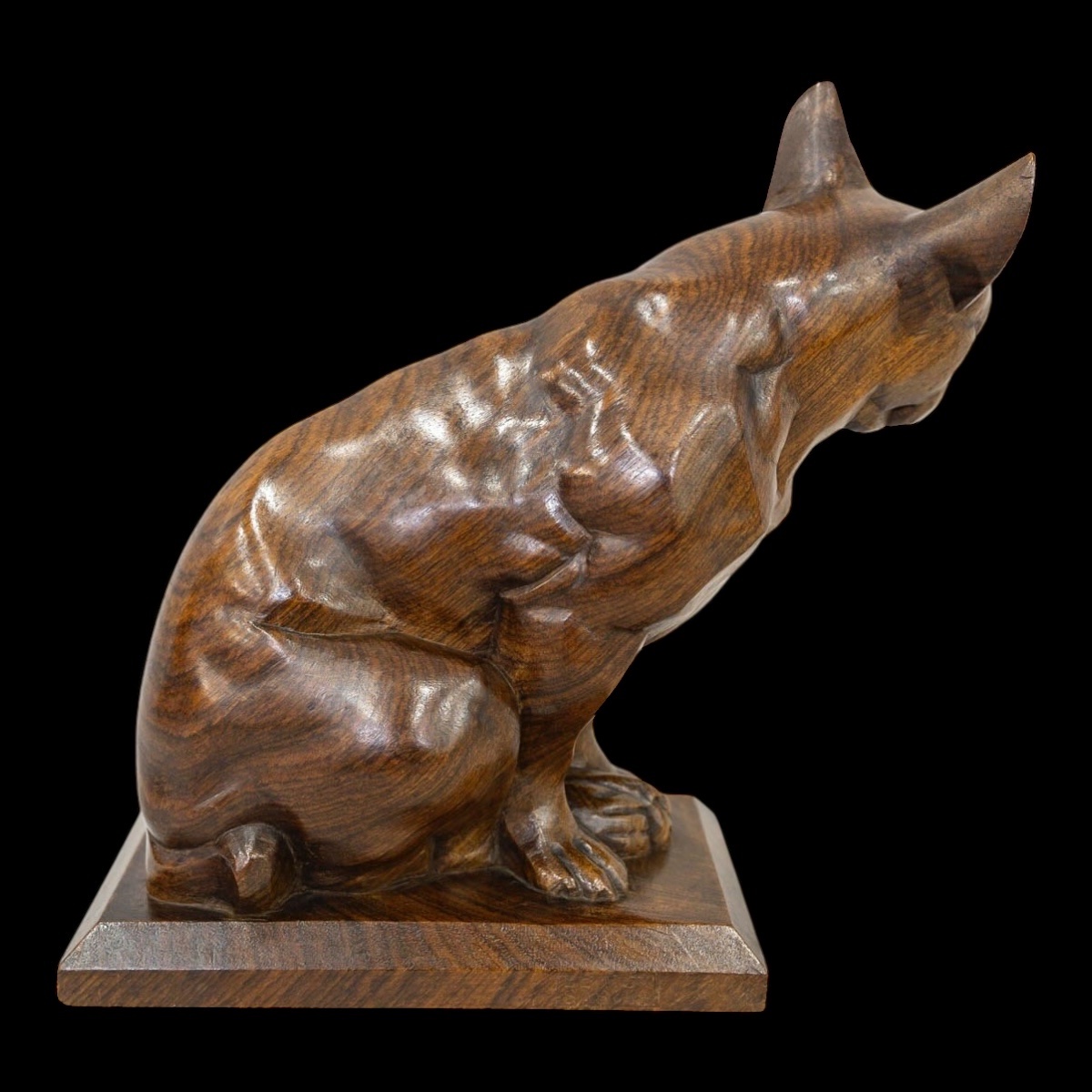 Sculpture - The Bulldog , Louis Henri Nicot (1878-1944) - Wood -photo-2
