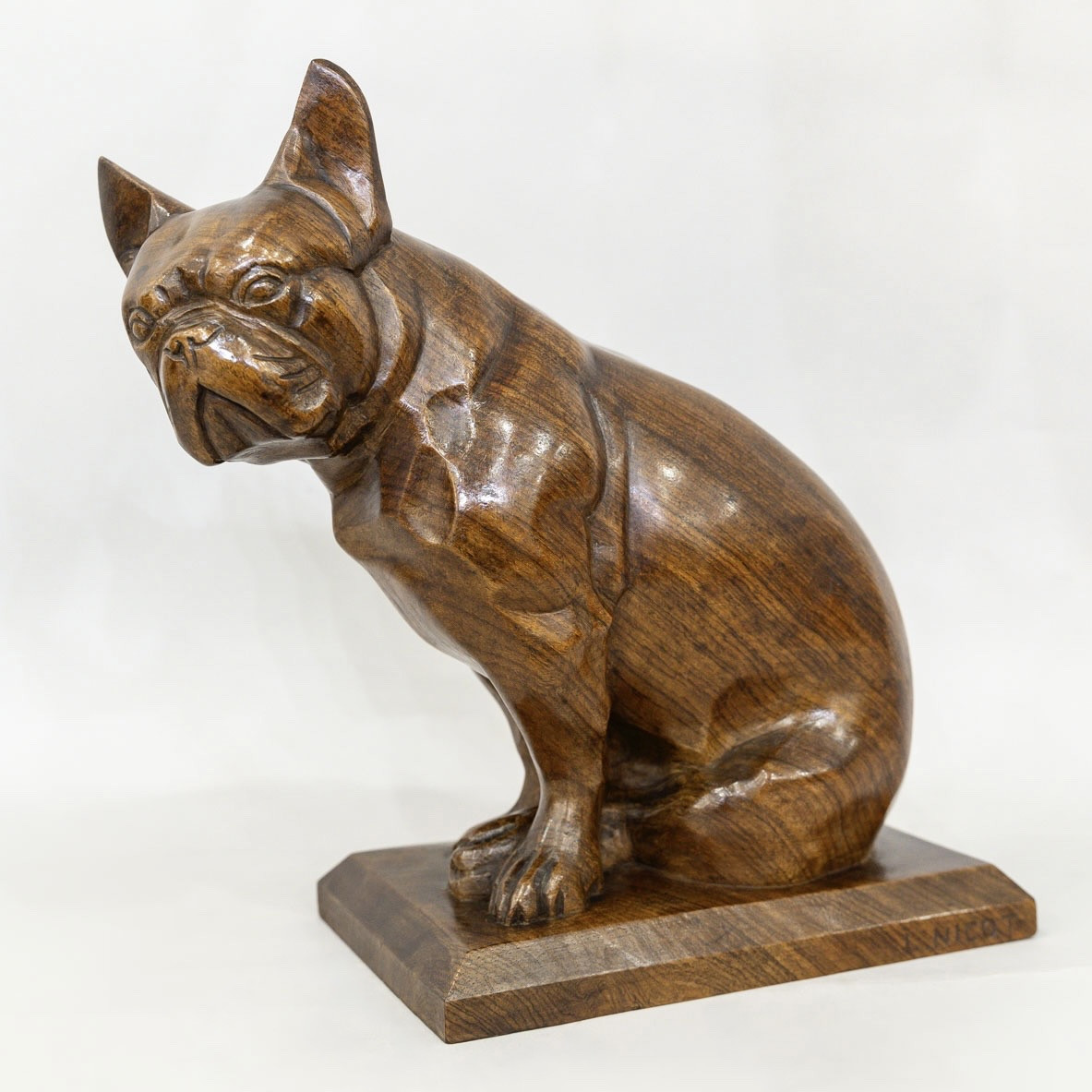 Sculpture - Le Bouledogue , Louis Henri Nicot (1878-1944) - Bois