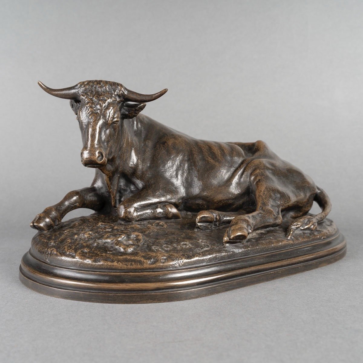 Sculpture - Reclining Ox , Rosa Bonheur (1822-1899) - Bronze-photo-2