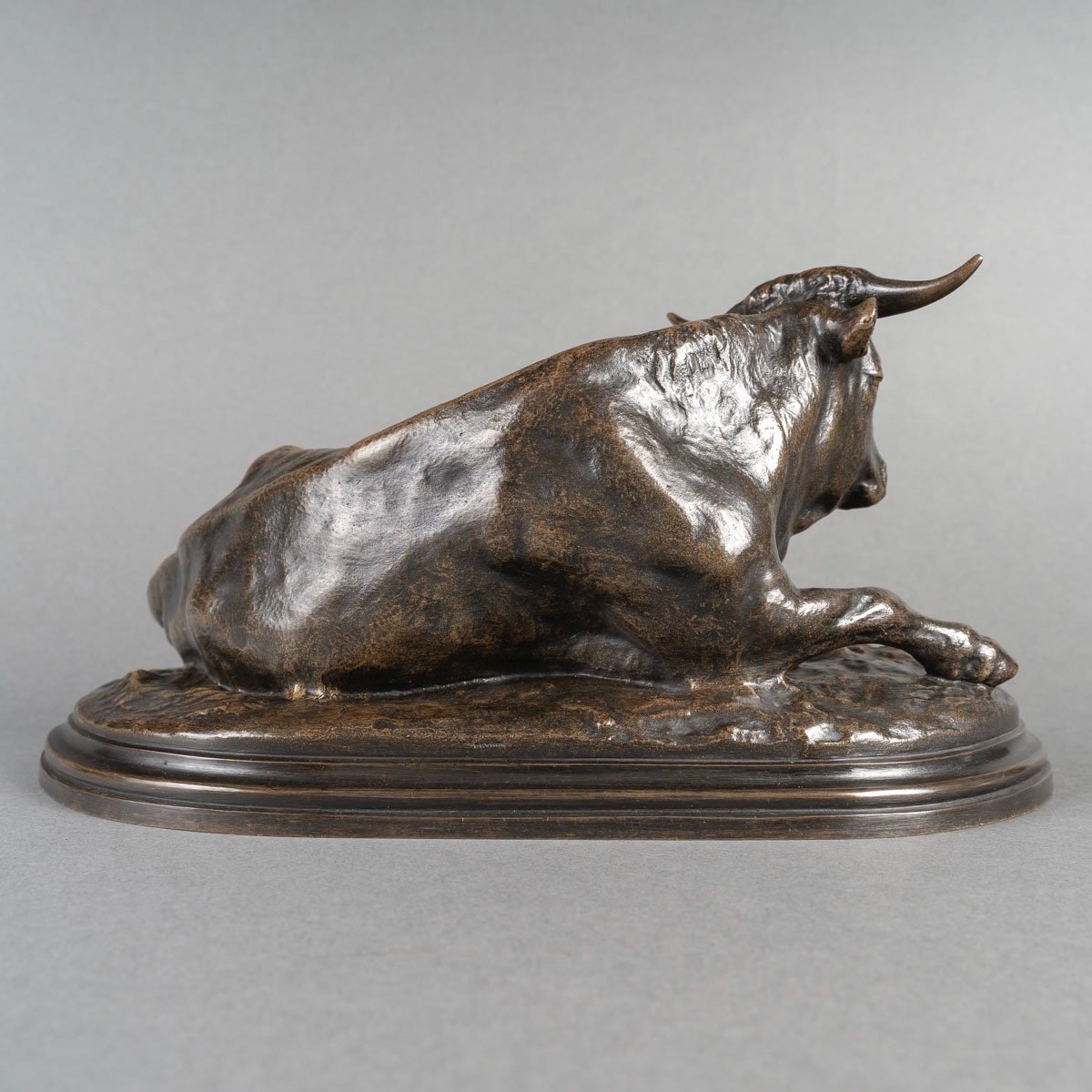 Sculpture - Reclining Ox , Rosa Bonheur (1822-1899) - Bronze-photo-3