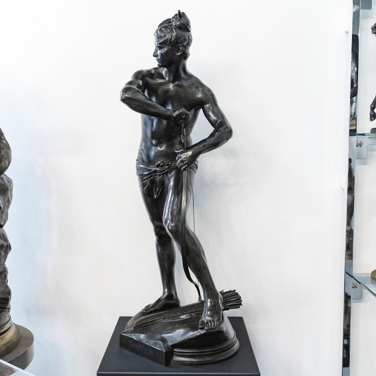 Sculpture - Sarpedon Bending His Bow , Henri Peinte (1845-1912) - Bronze-photo-4