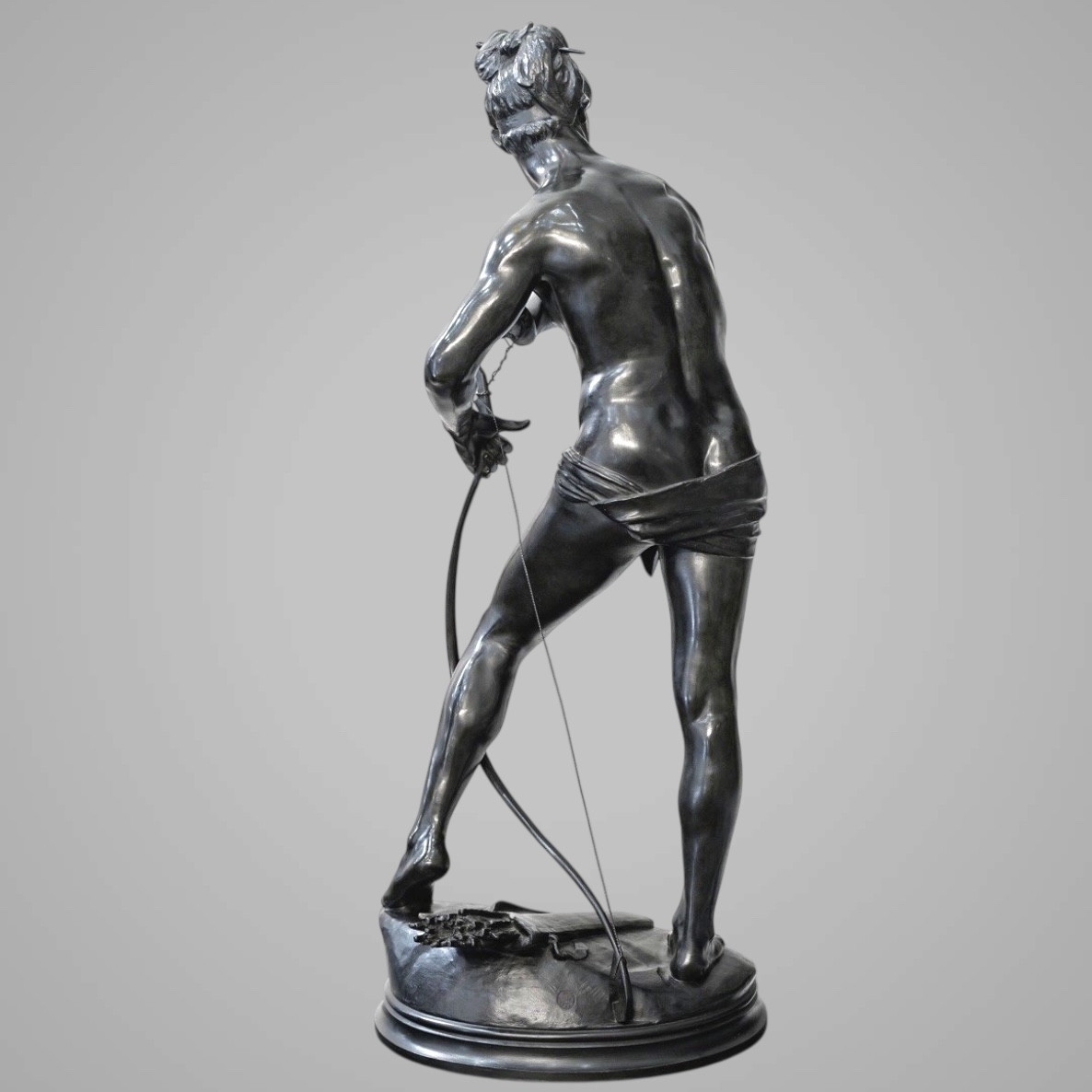 Sculpture - Sarpedon Bending His Bow , Henri Peinte (1845-1912) - Bronze-photo-2