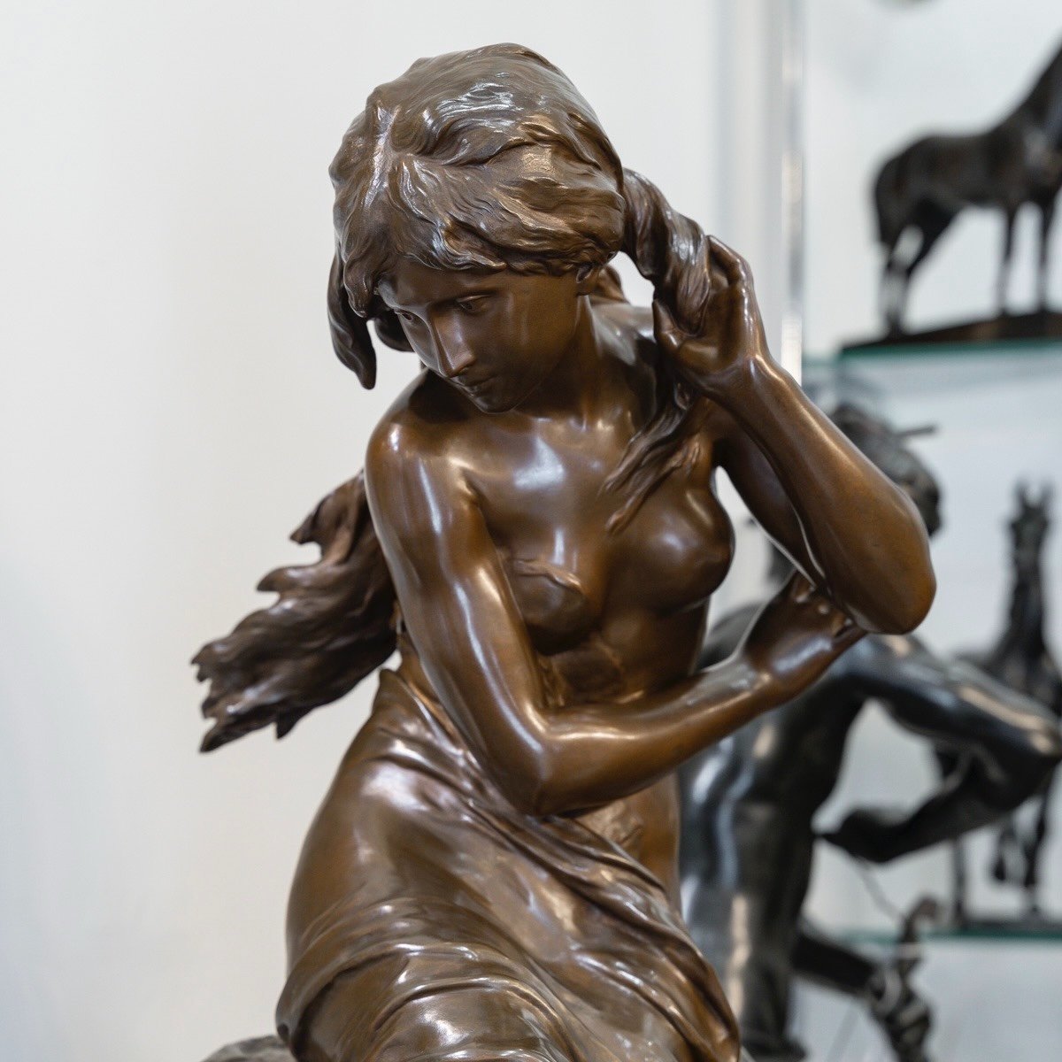 Sculpture - La Vague , Mathurin Moreau (1822-1912) - Bronze-photo-2
