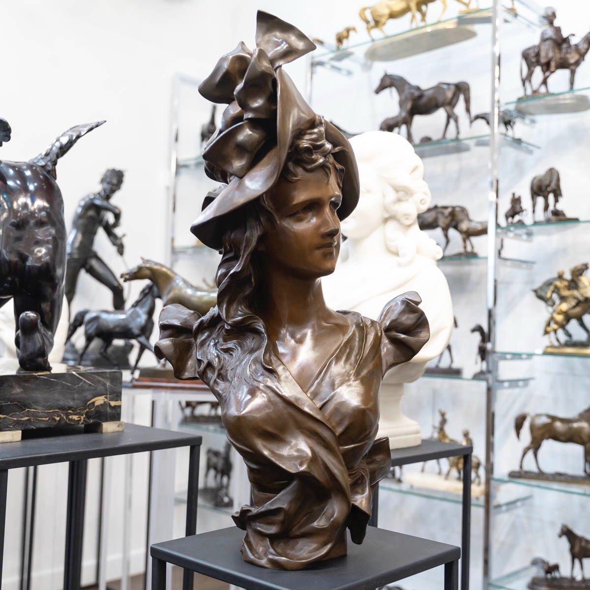 Sculpture - Mondaine ,  Antoine Nelson (1849-1910) - Bronze-photo-4