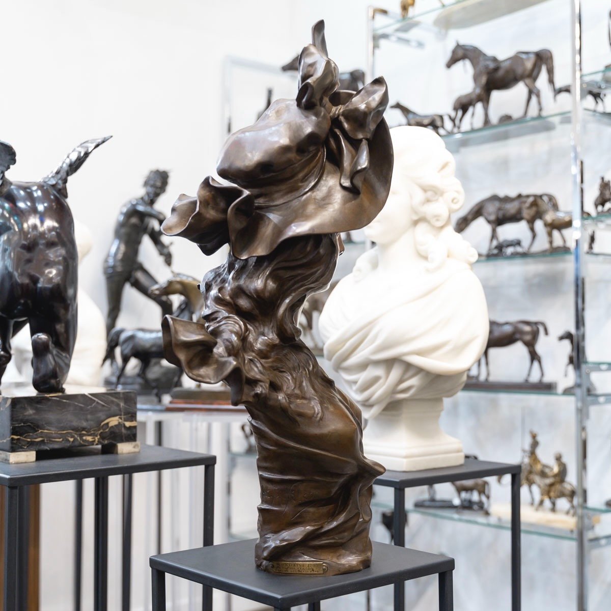 Sculpture - Mondaine ,  Antoine Nelson (1849-1910) - Bronze-photo-3