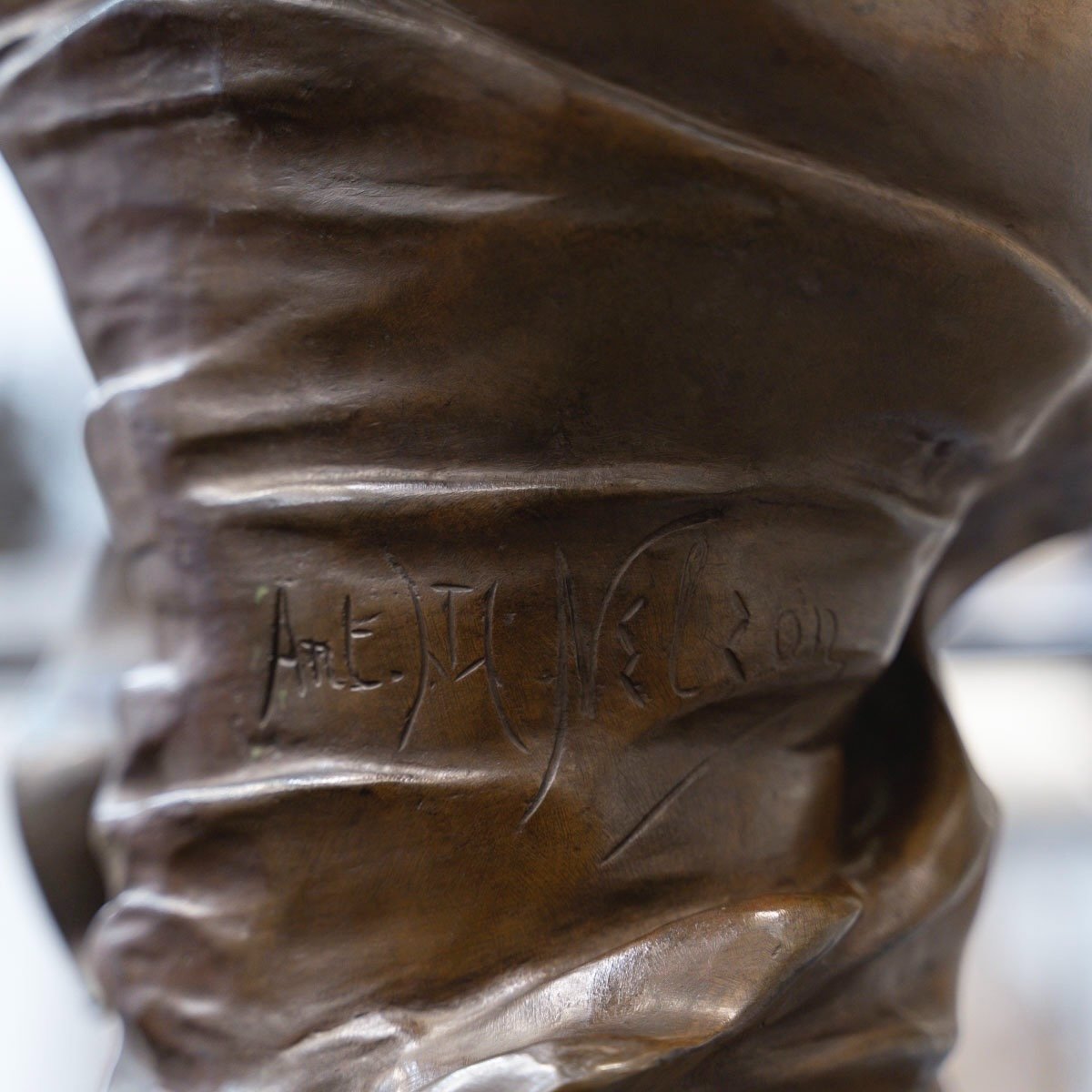 Sculpture - Mondaine ,  Antoine Nelson (1849-1910) - Bronze-photo-6