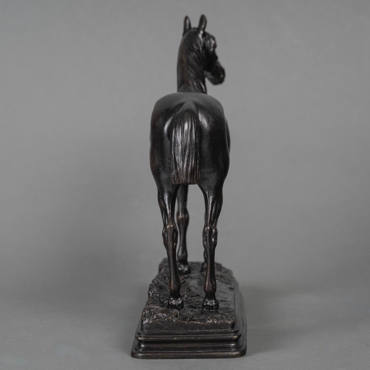 Sculpture - Le Cheval Niger , Alfred Dubucand (1828 - 1894) - Bronze -photo-5