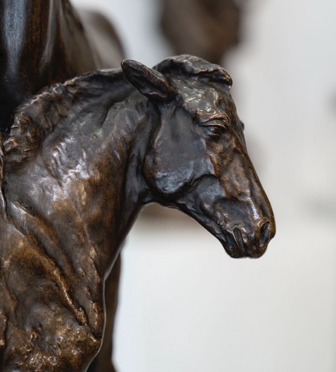 Sculpture - La Jument Normande Et Son Poulain , Pierre - Jules Mêne (1810-1879) - Bronze-photo-6