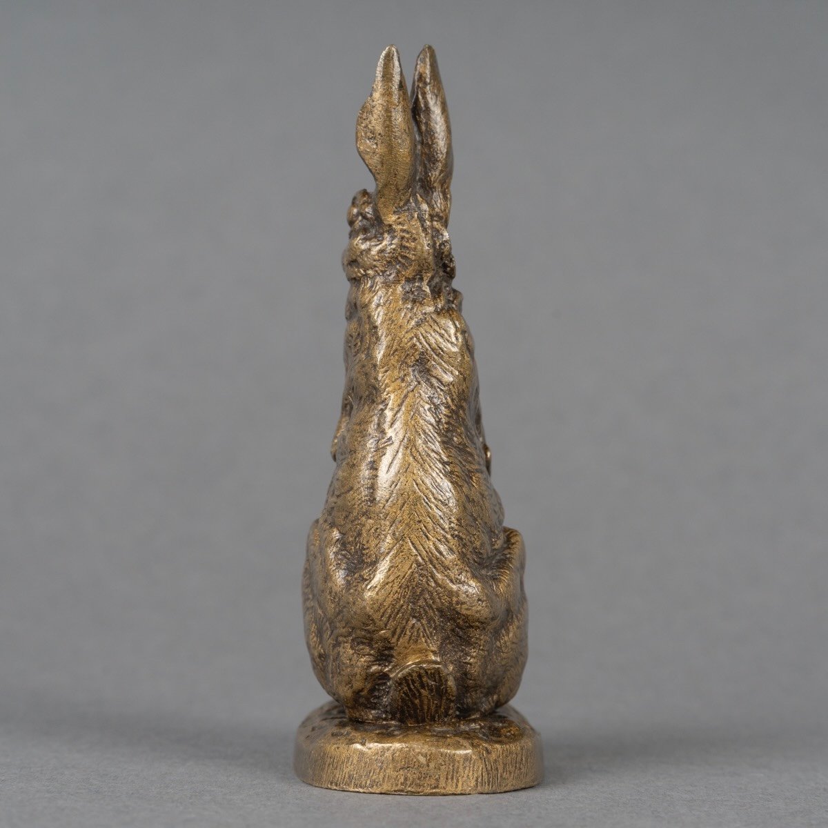Sculpture - Lièvre à l'Arrêt , Alfred Dubucand (1828-1894) - Bronze-photo-1
